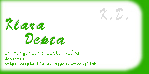 klara depta business card